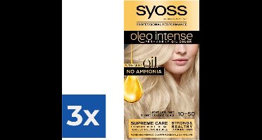 Syoss Oleo Intense - Haarverf - 10-50 - Licht Asblond - 115ml x 3