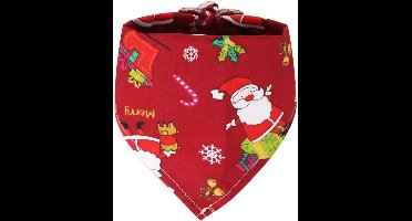 Kerst Sjaaltje met Kerstprint - Hond & Kat - Winter Halsband - Honden Das Rood - Kerstpakje voor Honden en Katten - Hondentrui - Kerstkostuum - Hondenkleding - Maat S