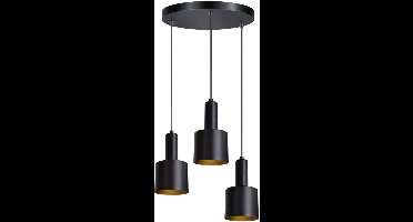 ETH Sledge Hanglamp - Ø30cm - 3-lichts E27 - Zwart