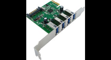 VALUE PCI-Express-Kaart, USB 3.2 Gen 1, 4 Poorts