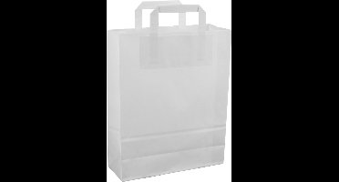 Papieren draagtassen wit 320 x 140 x 420 mm 80 gram/m2