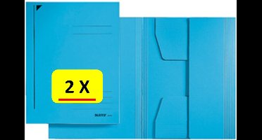 2 x Dossiermap - A3 - Leitz - Manilla karton - blauw