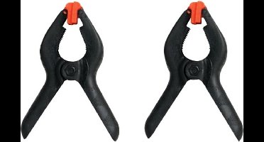 Toolland Lijmklemmen, nylon, 110 mm (4"), 2 stuks, snelle sluiting, zwart