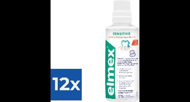 Elmex Sensitive - 400 ml - Tandspoeling - Voordeelverpakking 12 stuks