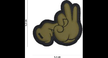 101 Inc Embleem 3D Pvc Fuck Fingers Groen  18053