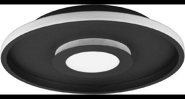TRIO ASCARI - Plafondlamp - Zwart mat - incl. 1x SMD 35W - Dimbaar met schakelaar - Plafondbevestiging - Niet geschikt voor externe dimmer - Lichtbron niet vervangbaar - Badkamerverlichting