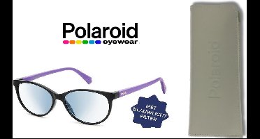 Leesbril Polaroid met blauwlichtfilter PLD0036-Paars/Zwart-+3.00