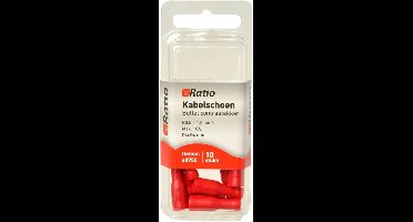 Ratio Kabelschoen Bullet contrastekker 0,5-1,5mm² - Rood - 10st in blister
