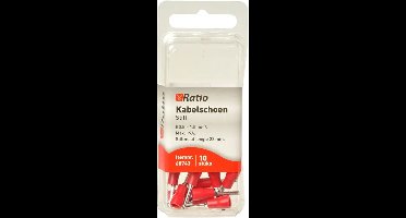 Ratio Kabelschoen Stift 12mm 0,5-1,5mm² - Pen - Rood - 10st in blister
