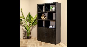 Vakkenkast Jaxx | 120 cm | Zwart Mangohout