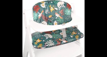 Ukje Kussenset Stoelverkleiner Kussen - Geschikt voor Hauck Kinderstoel - Geplastificeerd - Groen Aapjes