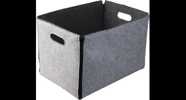 Gusta opbergmand - donkergrijs met ritsen - 5 liter