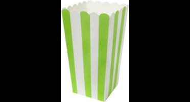 Popcorn bakjes groen 12 stuks -16 cm hoog - Popcornbakjes/chipsbakjes/snackbakjes kinderverjaardag/kinderfeestje.