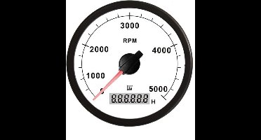 VETUS TACHW5000 witte Toerenteller 12/24V Ø 114mm