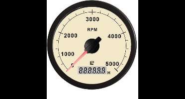 VETUS TACHN5000 beige Toerenteller 12/24V Ø 114mm