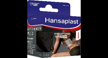 Hansaplast Kinesiologie Tape Sporttape - Kinesiotape - Waterbestendige Tape - 5cm x 5m - Zwart