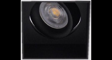 Trimless inbouwspot vierkant zwart 7x7 cm