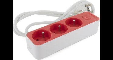 Chacon stekkerdoos 3 X 16A 1,5mm2 wit/Blauw 1,5M