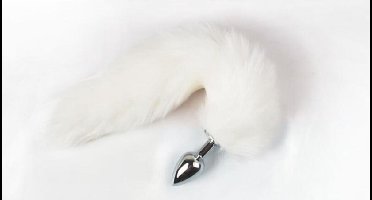 Vossenstaart - Foxtail - Sex speeltje voor mannen en vrouwen - Anale buttplug - Wit