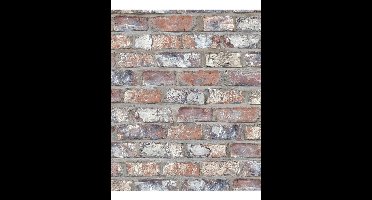 Dutch Wallcoverings vliesbehang baksteen - beige/blauw