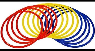 Precision Behendigheidsringen 45 Cm Rood/geel/blauw 13-delig