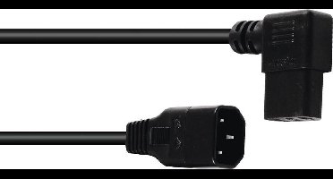 OMNITRONIC Stroomkabel - iec verlengkabel male - female -  3x0.75 90° 1.5m