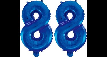 Folieballon 88 jaar blauw 86cm