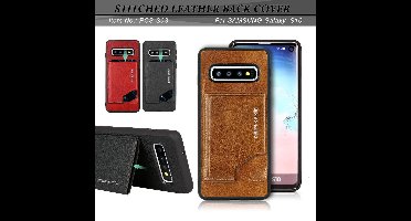 Rood hoesje van Pierre Cardin - Backcover - Stijlvol - Leer - Galaxy S10 - Luxe cover