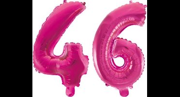 Folieballon 46 jaar roze 41cm