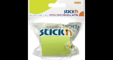 Stick'n Roll note - 50mmx10m - Navulling - Neon groen - Sticky notes tape