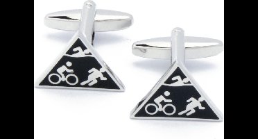 Manchetknopen - Triathlon Zwemmen Fietsen Hardlopen