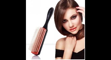 Haarborstel stylingborstel rood bruin- krullen - kroeshaar - definieren - borstel - kunststof - detangle brush - Ontklit Borstel | edge control