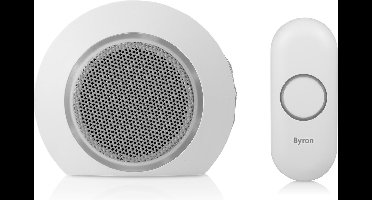 Byron DBY-23522 - Deurbel Draadloze set - 175m Bereik - IP44 waterdicht - Wit