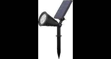 Solar buitenlamp - Prikspot 'Highlight' - Koud wit licht - Voor wandmontage of grondspies - Tuinverlichting op zonne-energie