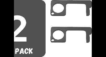 Sleutelhanger|No Touch Cleankey | Pinnen & deur openen zonder direct contact | Antibacteriële multitool | Hygiëne sleutel | geen contact sleutel |Key Smart Bacterie sleutel | antibacteriële tool|2 Pack