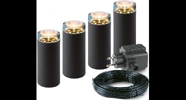 4x LED Pilaren - 2 Watt - 12V - 160mm - complete set