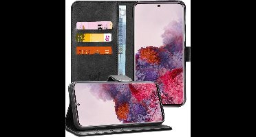 Hoesje geschikt voor Samsung Galaxy S20 - Book Case Kunstleer Pasjeshouder Zwart