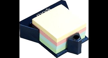 Stick'n Bureauhouder Memokubus - 76x76mm - Pastel - 4 kleuren - 400 Memoblaadjes