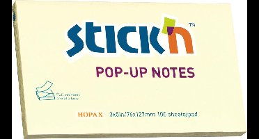 Stick'n Z-note sticky notes - navullingen - 76x127mm, pastel geel, 100 memoblaadjes