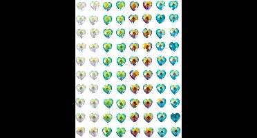 PartyXplosion Professional Colours Decoratiestickers Hartje / Valentijn 80st