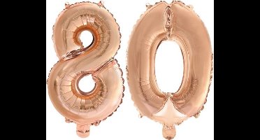 Folieballon nr. 80 Rosé Goud 41cm