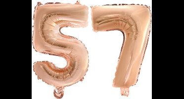 Folieballon nr. 57 Rosé Goud 41cm