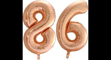 Folieballon nr. 86 Rosé Goud 86cm