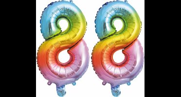 Folieballon nr. 88 Regenboog 41cm