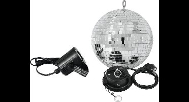 EUROLITE Discobal set  met motor en led spot - Spiegelbol - Discobol 20cm