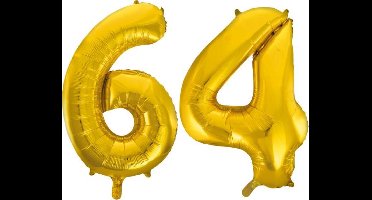 Folieballon nr. 64 Goud 86cm