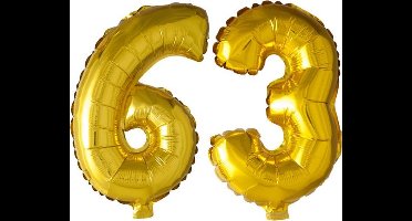 Folieballon nr. 63 Goud 41cm