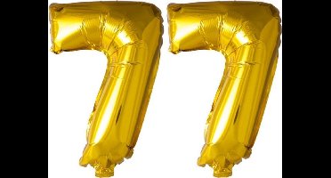 Folieballon nr. 77 Goud 41cm