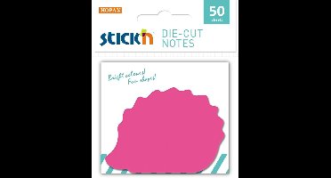 Stick'n Sticky Notes - Egel - 50 x 70mm - Magenta - 50 Memoblaadjes - Memoblok