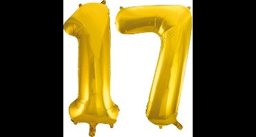 Folieballon nr. 17 Goud 86cm